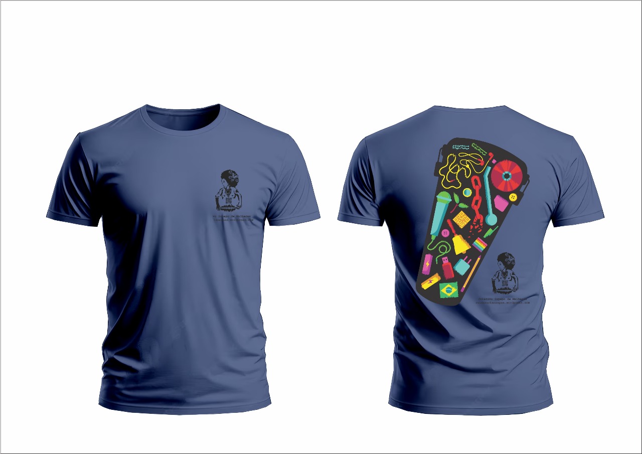 Camiseta Sopapo de Mulheres Coleção Glitch - Lilás